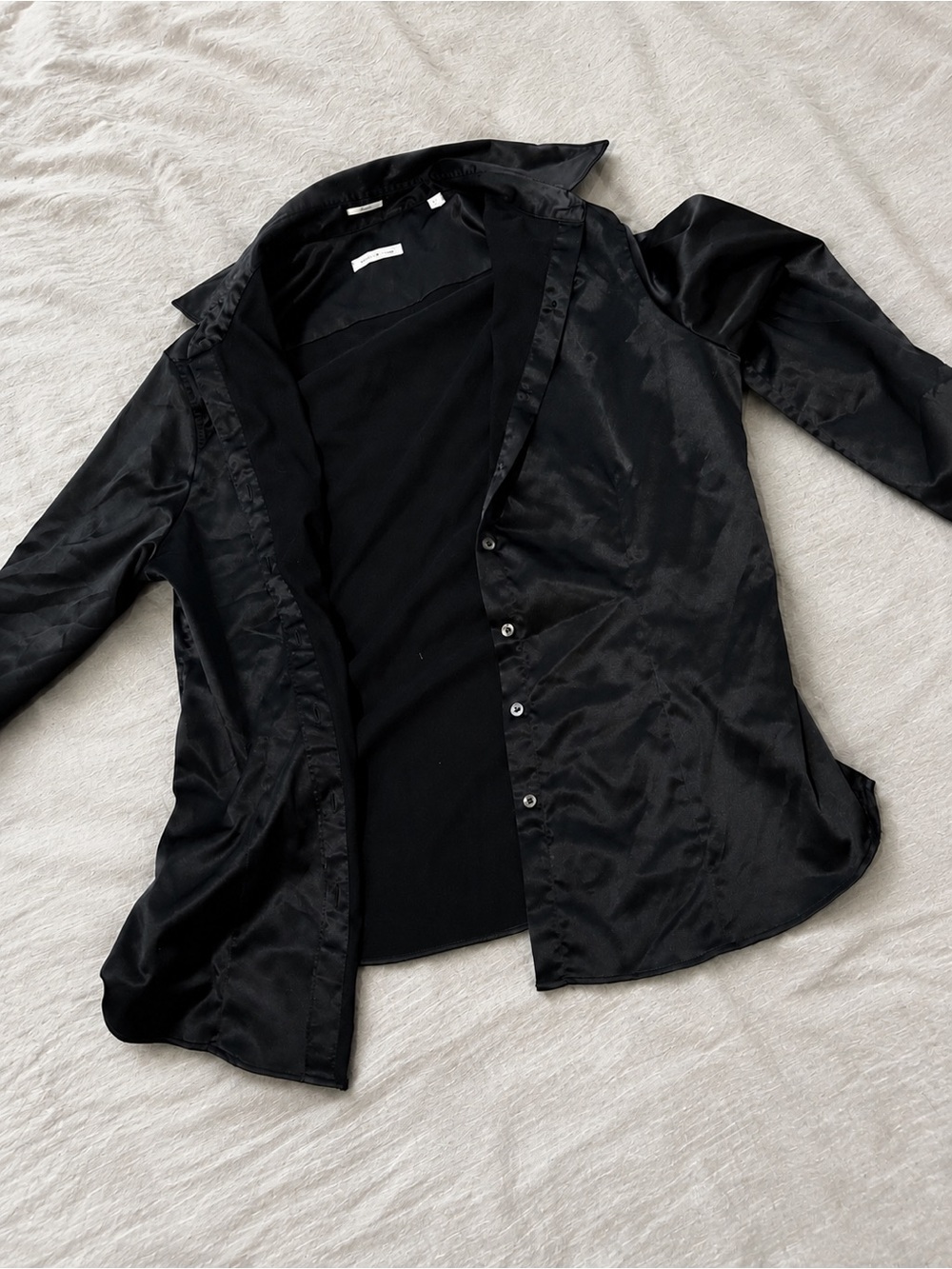 Robert Friedman Black Satin-Lined Blazer